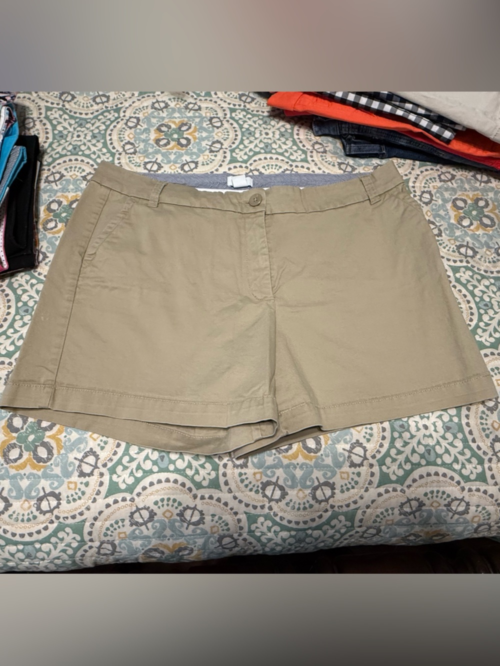Crown & Ivy Khaki Caroline Shorts 14